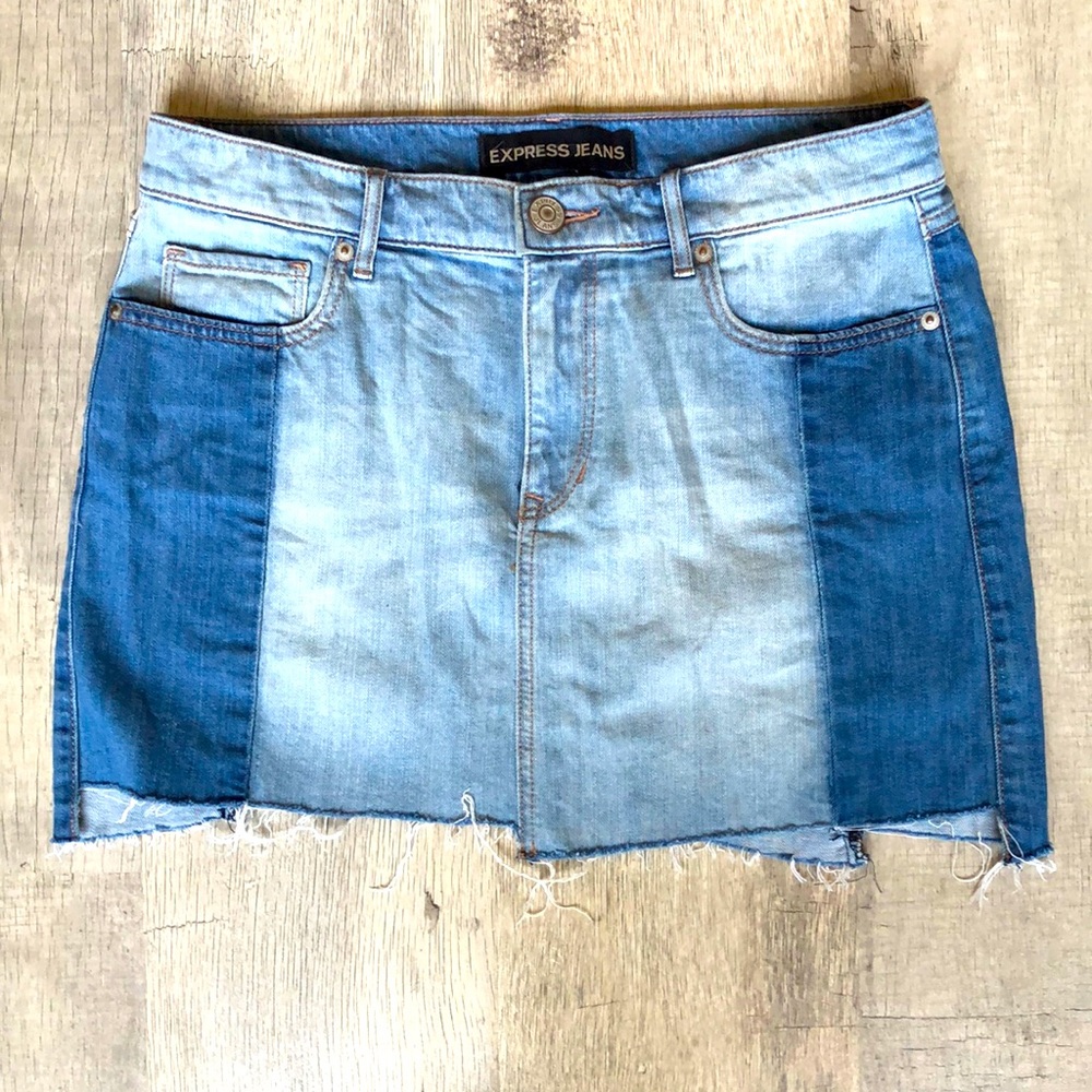 NWOT Express Blue Jean Mini Skirt